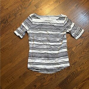 Loft Striped Black and White Women's Top